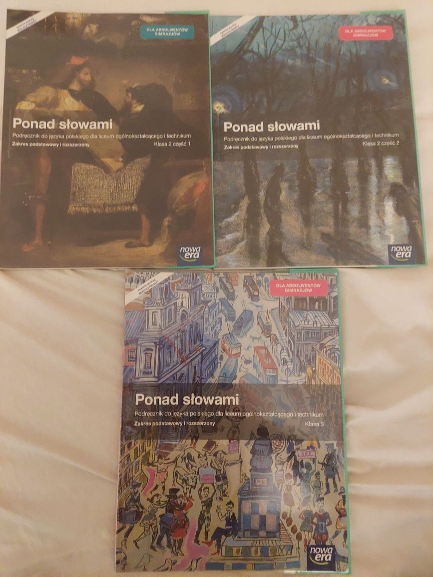 3 podręczniki do j. Polskiego do 3-letniego liceum