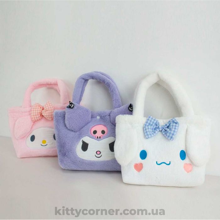 Плюшева сумка/шопер/Kuromi/Hello Kitty/Cinnamoroll/My Melody