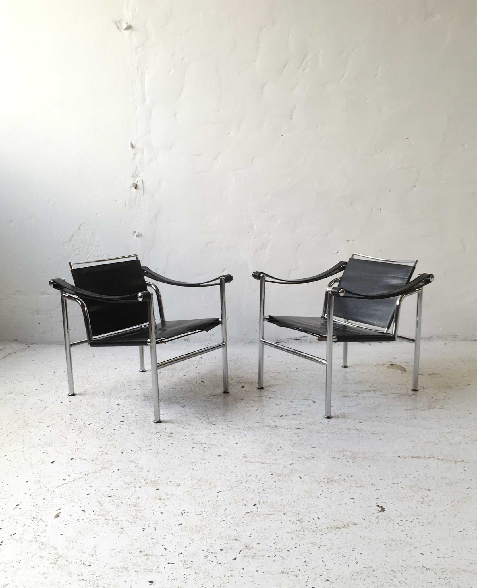 Le Corbusier fotele LC1 projekt inspirowany lata 60 70 vintage bauhaus