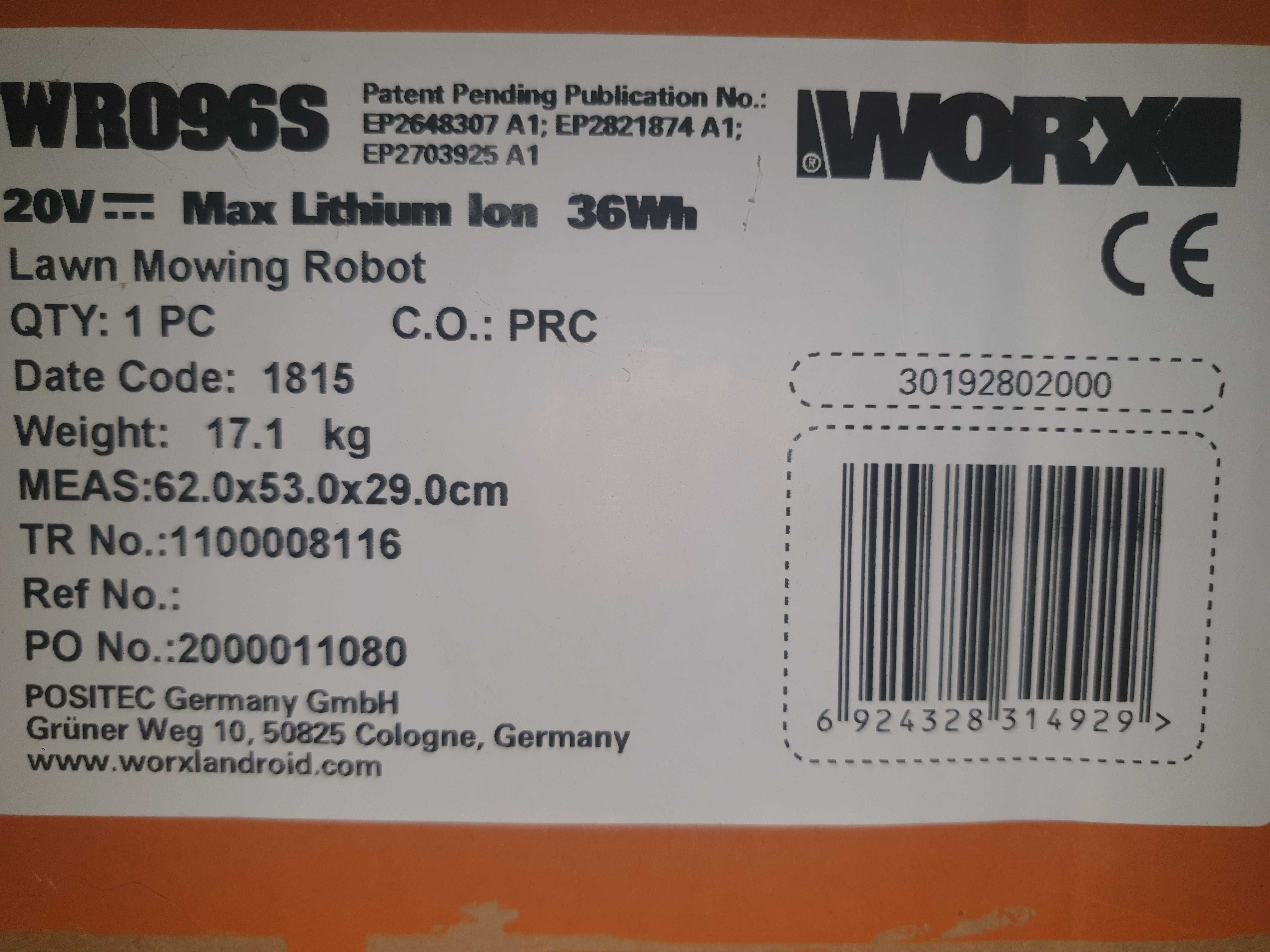 Sprzedam robota koszącego / kosiarkę Worx Landroid S Basic (WR096S)