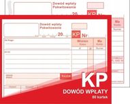Dowód wpłaty KP-80 stron