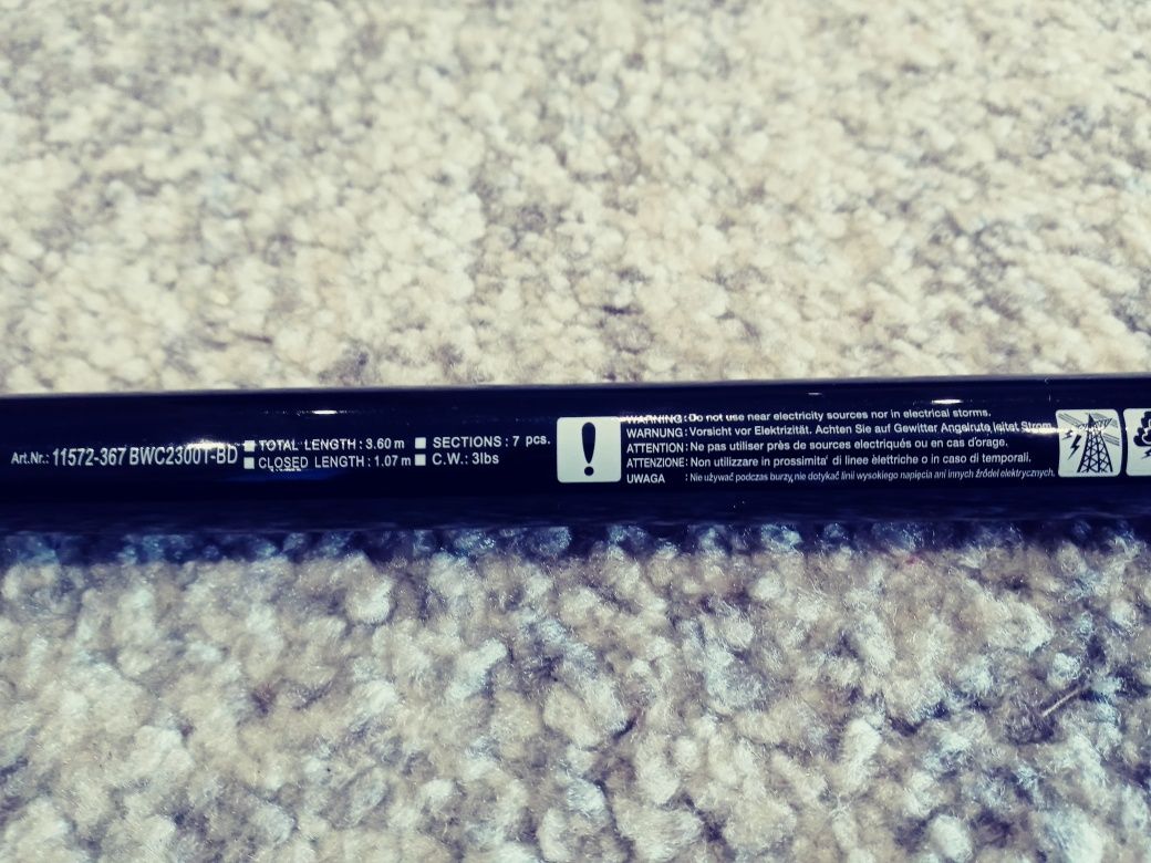 Wędka daiwa black widow tele carp 3.60 3 ibs