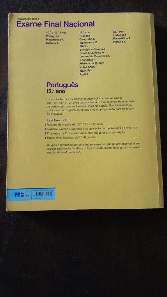Preparação para o Exame Final Nacional Português 12.° ano