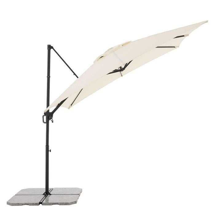 Parasol ogrodowy Outliv, Edition wysięgnikowy 245x245cm kremowy