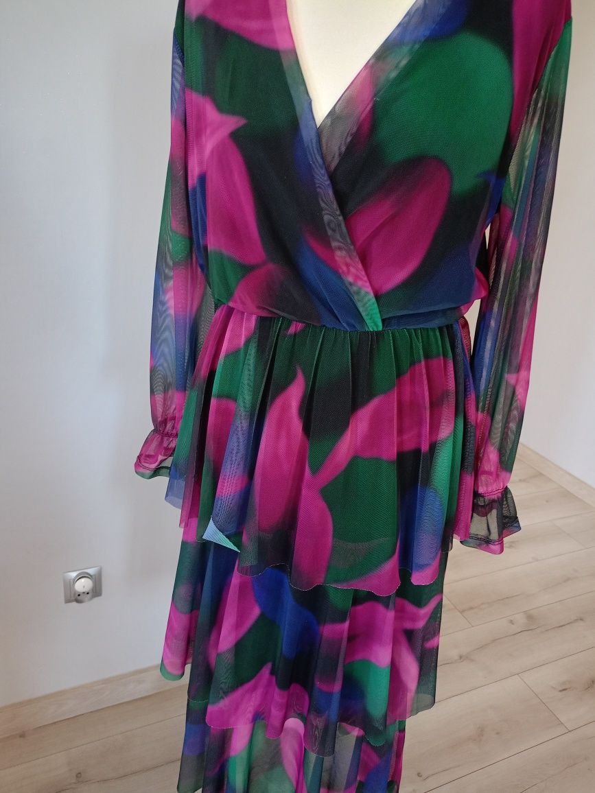 Suknia Maxi tiulowa
