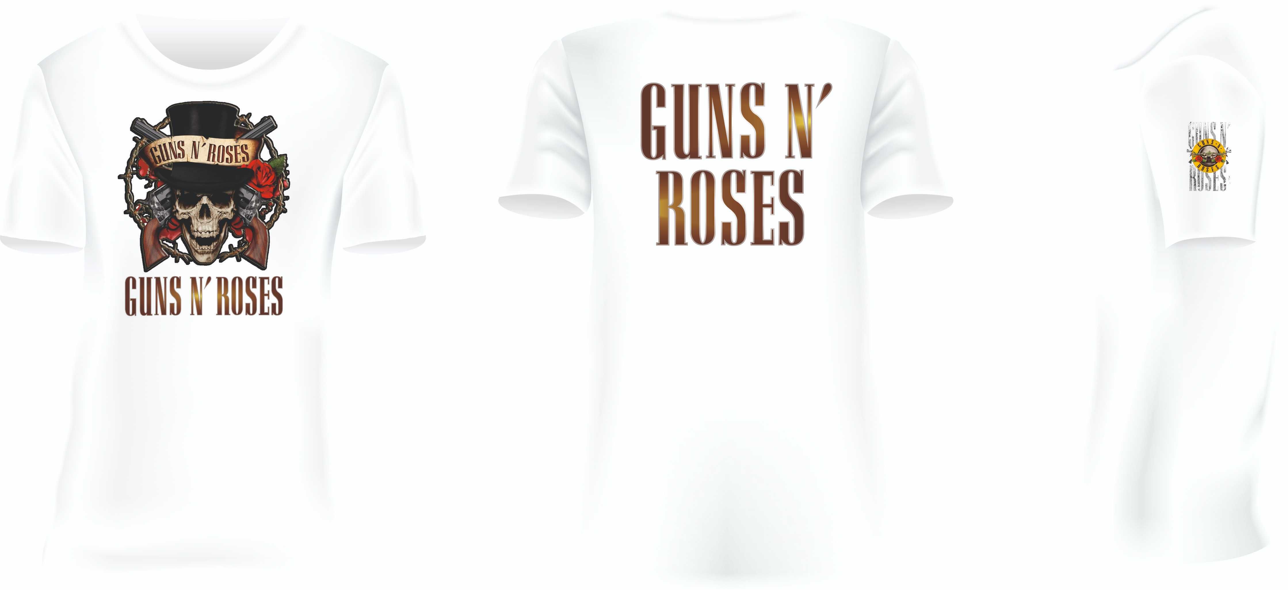 T-shits Brancas GUNS N ROSES