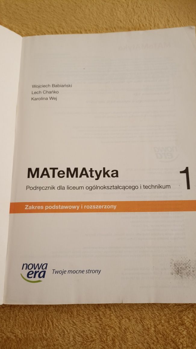 Matematyka 1 Podręcznik dla liceum i technikum