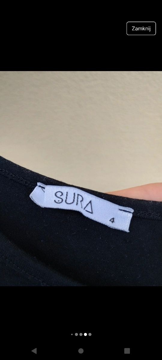 Czarna letnia sukienka L/XL szerokie ramiączka bez rękawów klasyczna