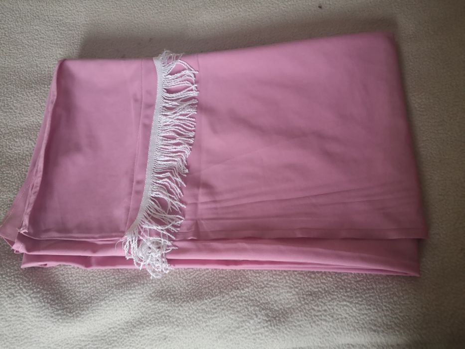 Zasłony różowe PRL (komplet)