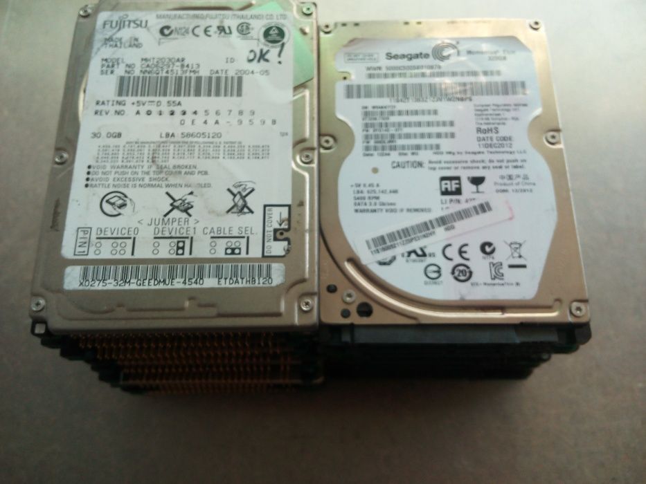 Продам не рабочие HDD 2,5 ide,sata