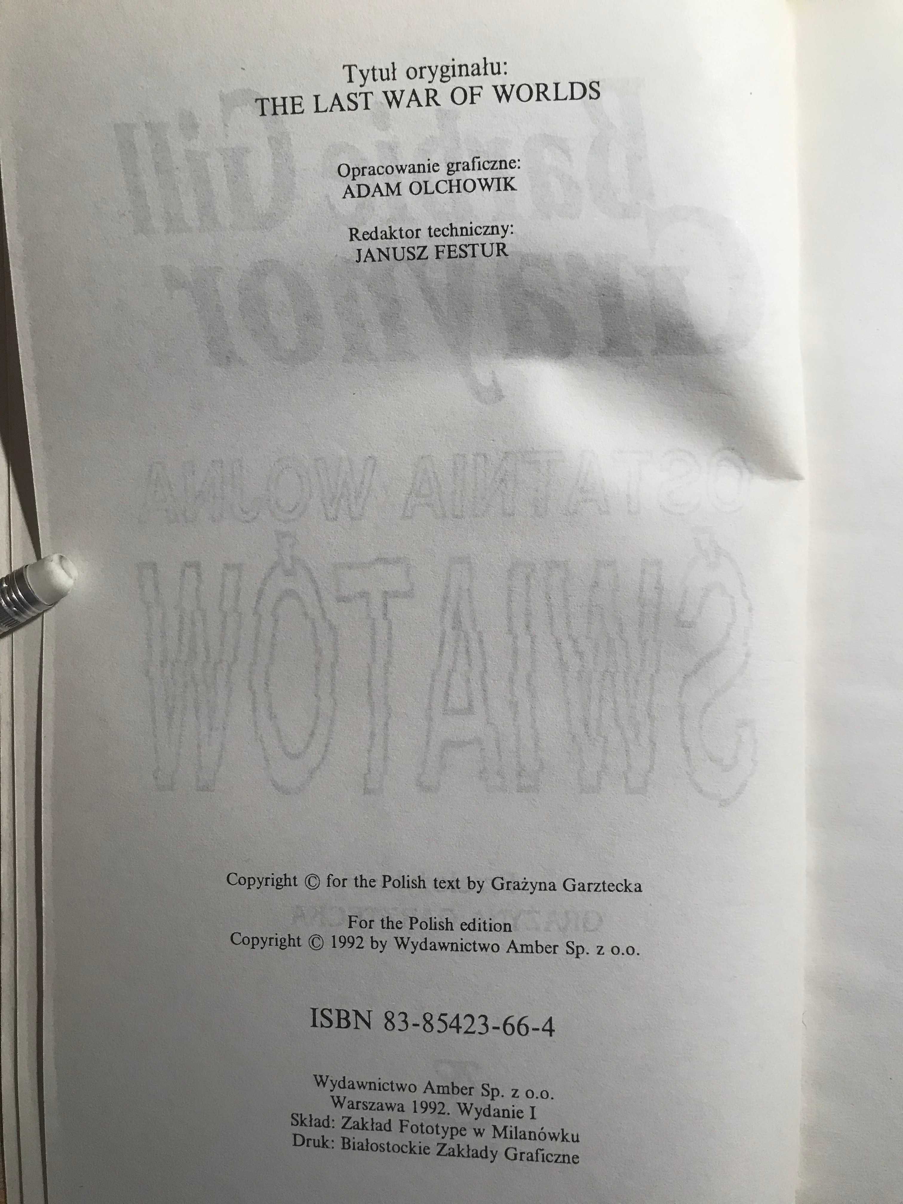 Ostatnia Wojna Światów Barbie Gill Graynor 1992 r.