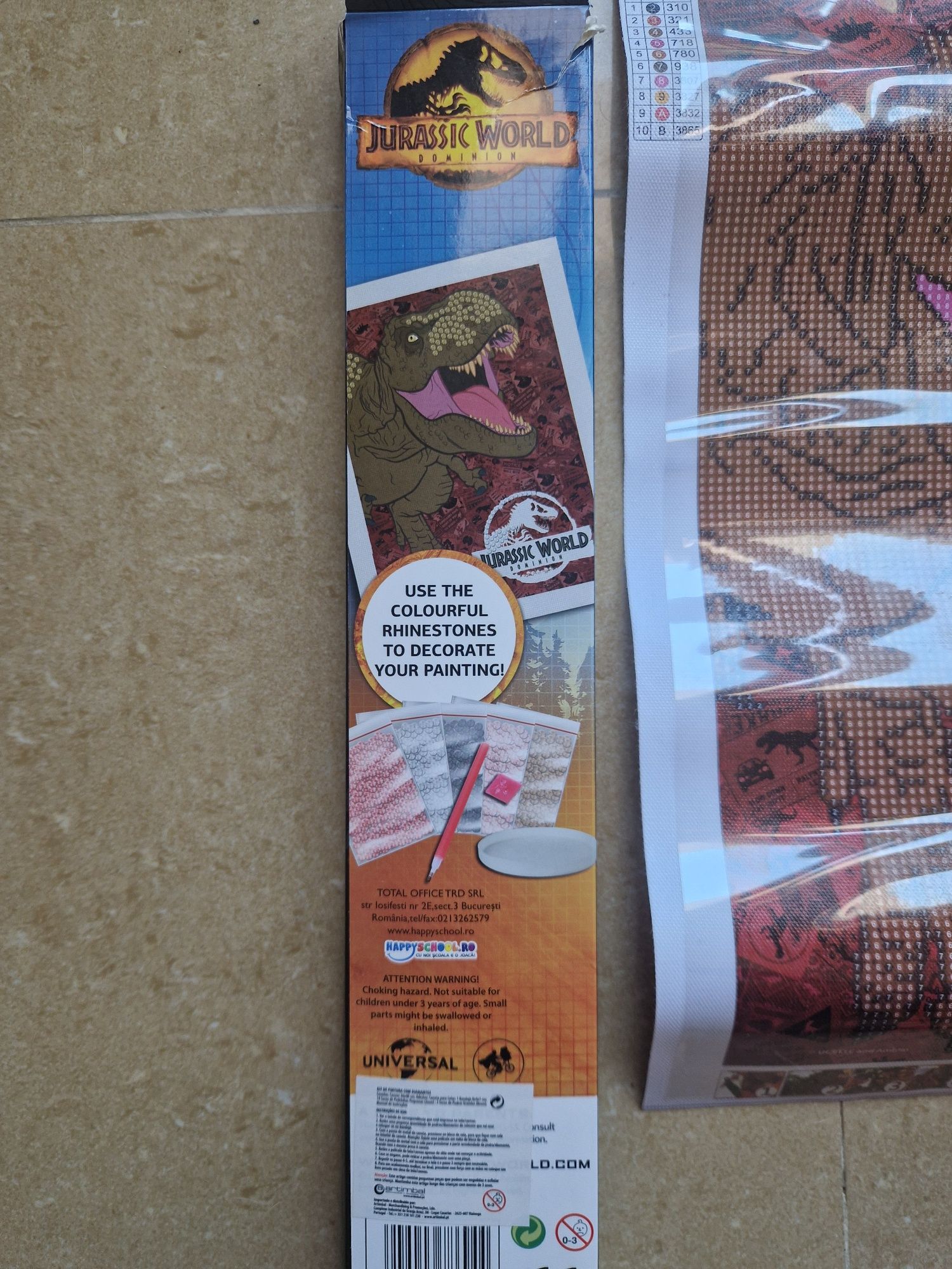 Kit Pintura Diamante Jurassic World – Novo e Completo