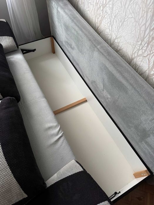 Kanapa sofa z funkcją spania i pojemnikiem na pościel