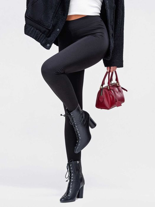 Легінси (лосини) чорні і марсала