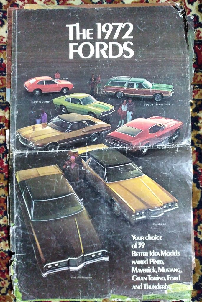 Рекламный буклет Ford оригинал 1972 года