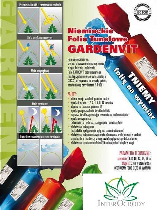 FOLIA NIEMIECKA 6m.szer. UV10 Tunelowa Gardenvit SZKLARNIA