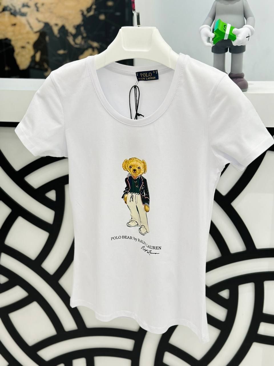 ХІТ!! Жіноча футболка Polo Ralph Lauren Ексклюзив чорного і білого кол