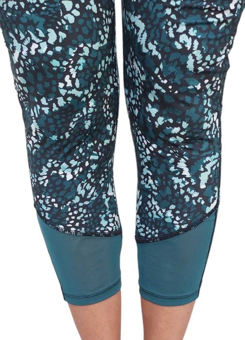 Zielone legginsy 3/4 BERSHKA, z siateczką , R. XS