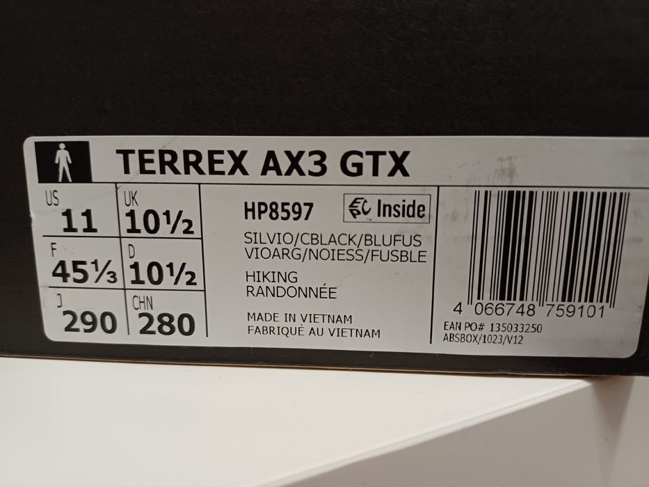 Buty Adidas Terrex AX3 Gore Tex r. 45 1/3