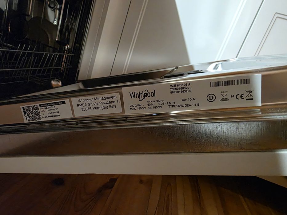 Zmywarka Whirlpool 6 zmysł, użyta kilka razy