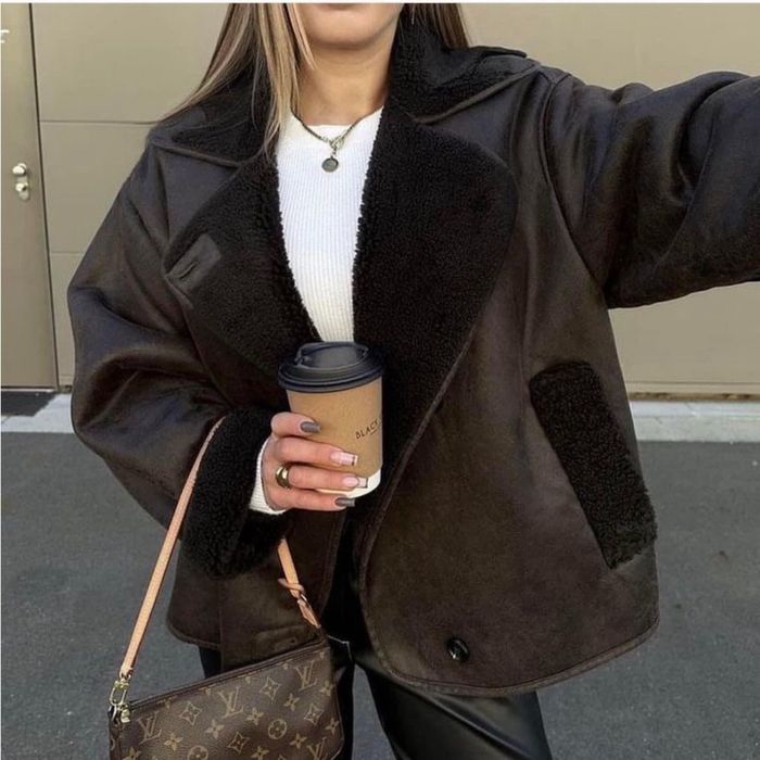 Коричнева дублянка zara, стан ідеальний