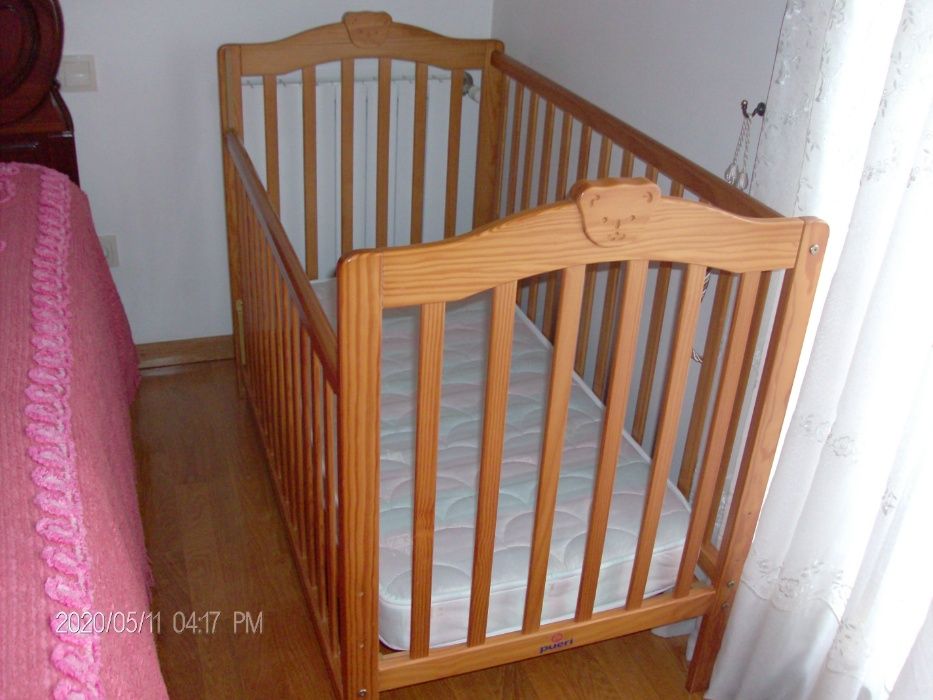 Acessórios para cama de grades de bebé em madeira