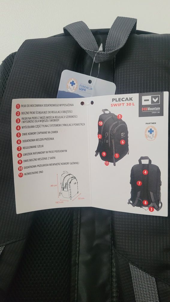 Plecak Swift HiMountain 30l Czarny
