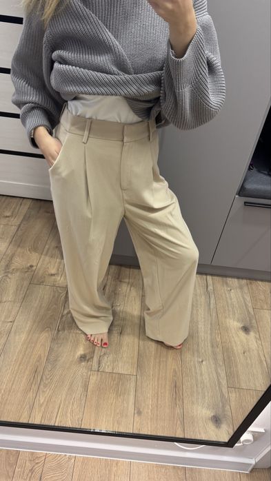 брюки палацо беж