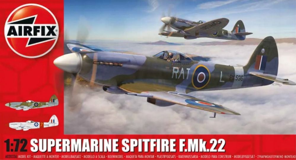 Model Airfix 02033A samolot Supermarine Spitfire F.Mk.22