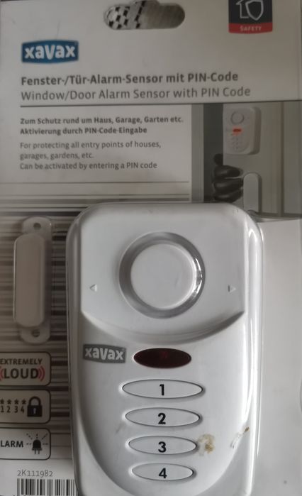 Bezprzewodowy alarm antywłamaniowy do drzwi lub okien