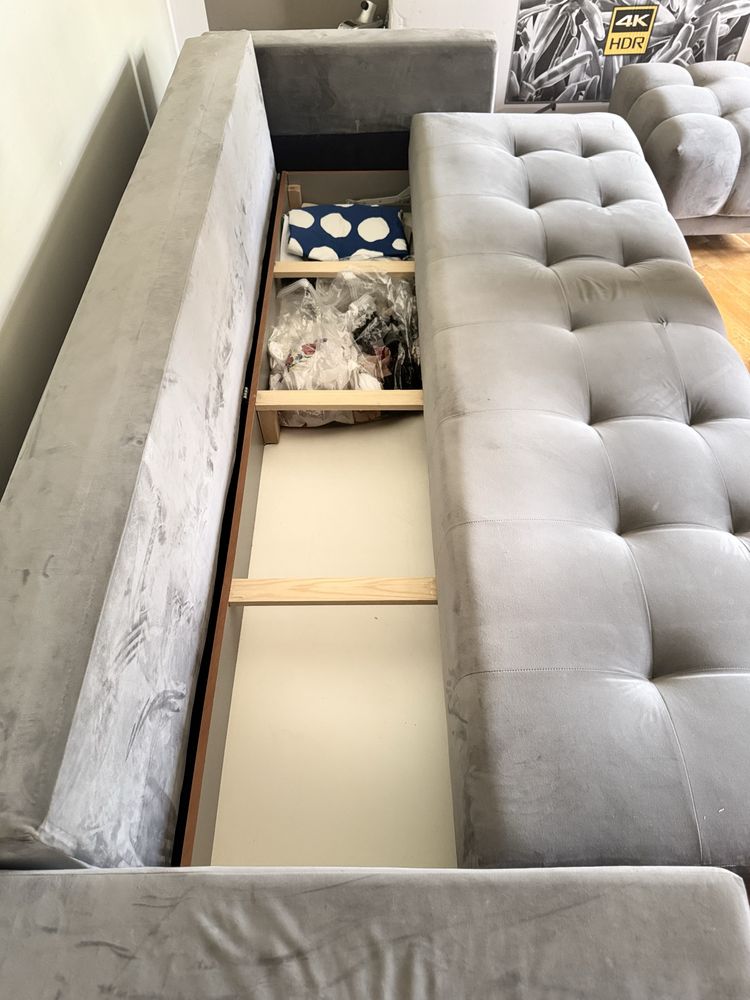 Rozkładana Sofa 3-osobowa z pufą – robiona na zamówienie