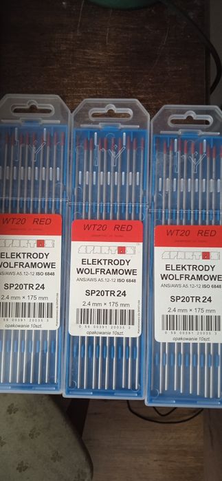 Elektrody wolframowe czerwone 2.4 mm