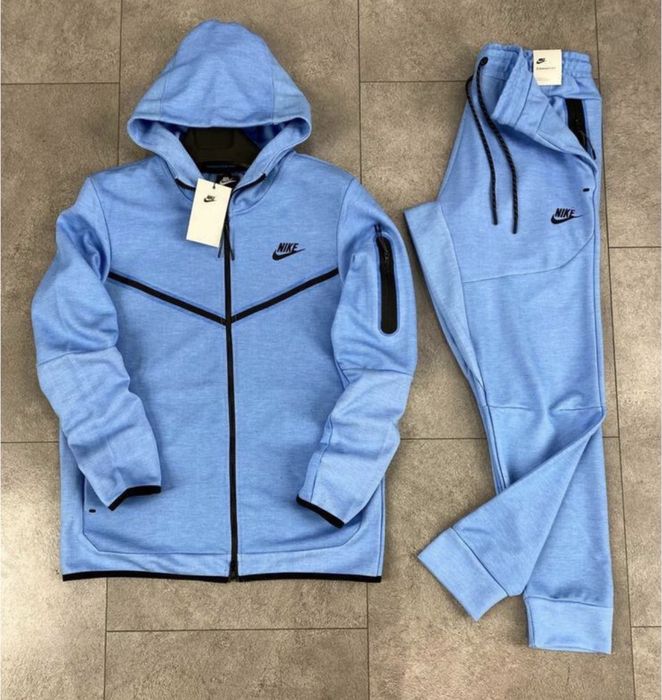 костюм nike tech fleece blue