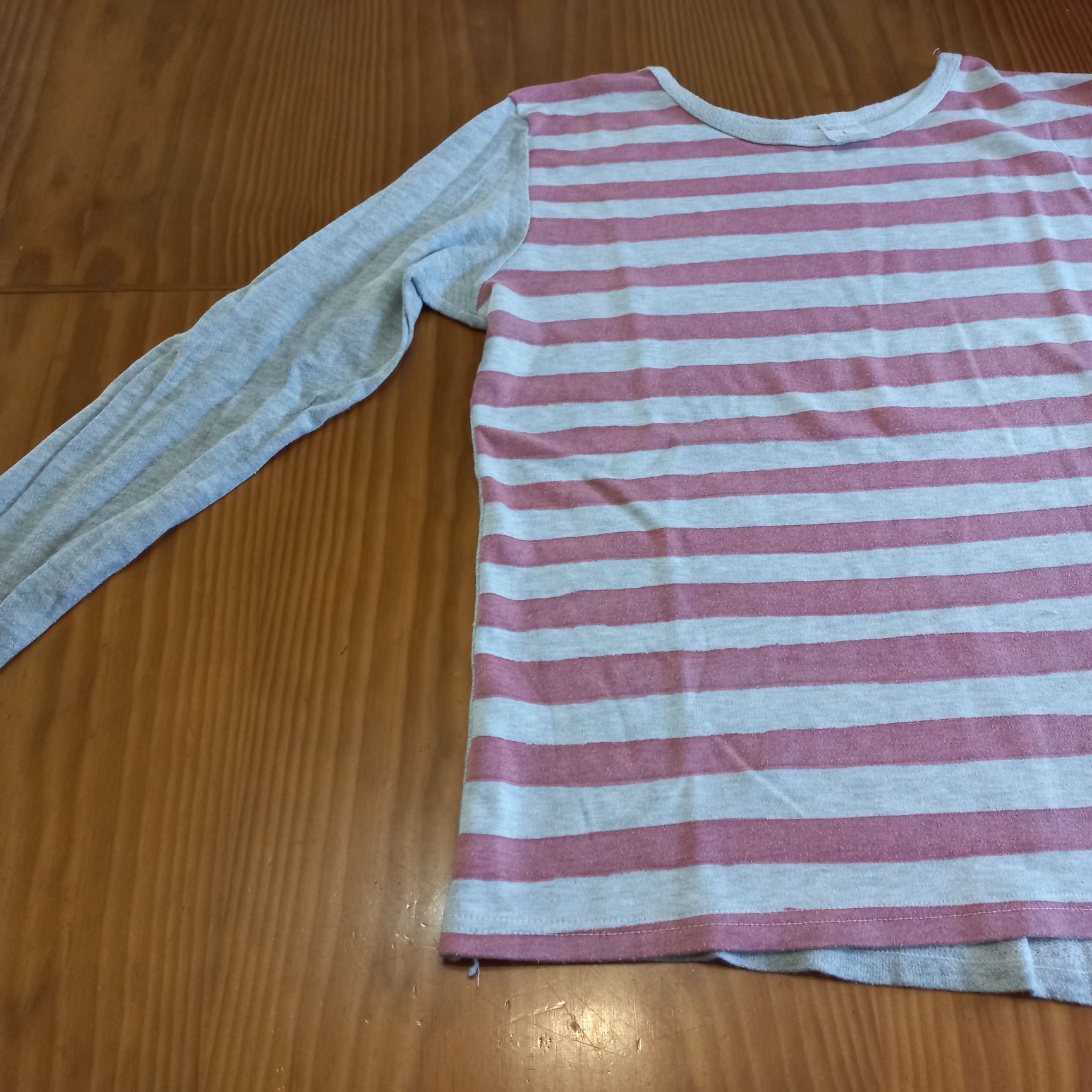 Camisola unisexo riscas rosa Tam. L
