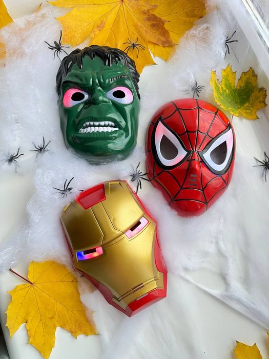 Маска Хеллоуин Крик Джейсон Тыква Джокер Череп цветной Мумия Пила