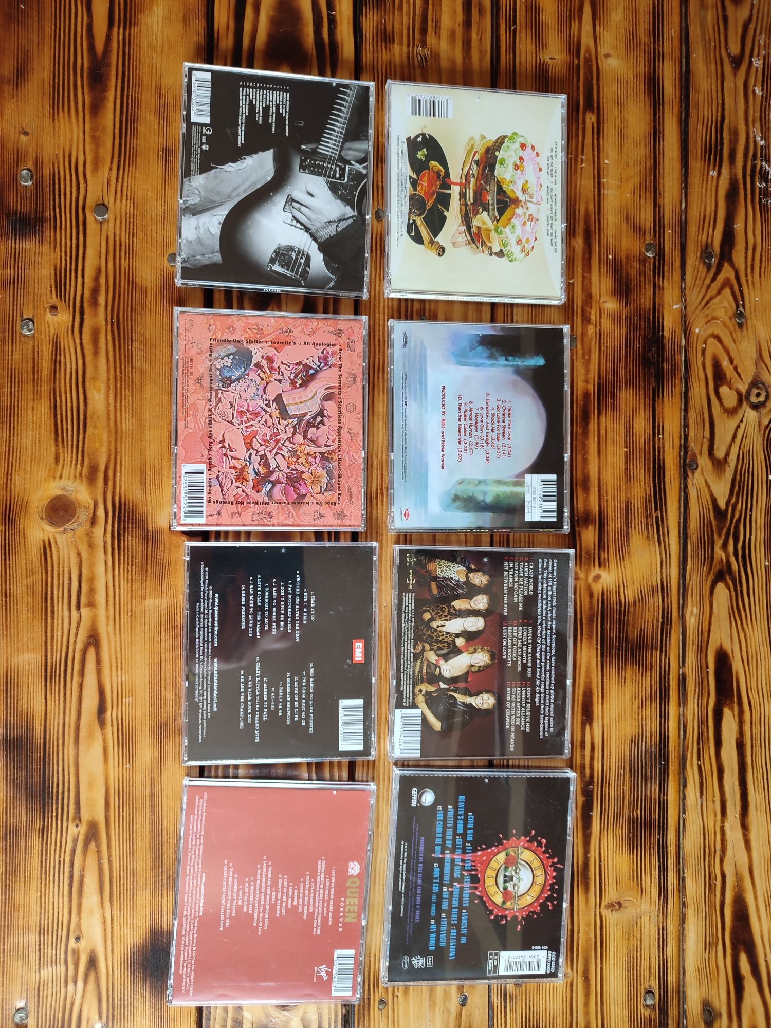 KISS Scorpions Queen Guns n' Roses Nirvana Rolling Stones CD 8 sztuk p