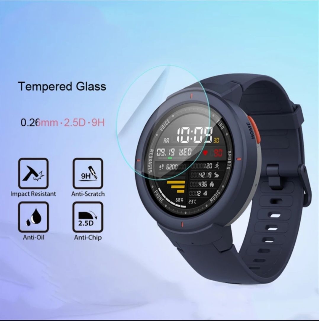 Защитное стекло Amazfit verge, verge lite, T Rex