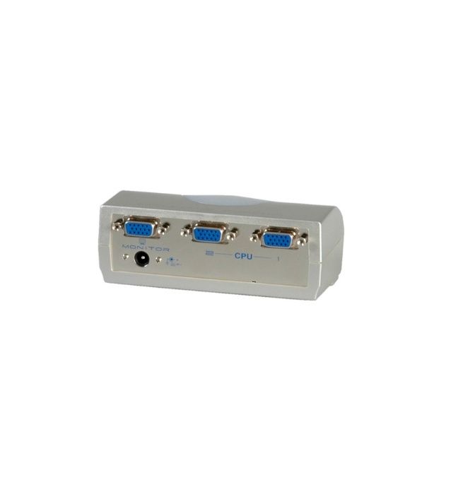 Video switch para ligar 2 pcs a 1 monitor Modelo Roline 230v 2 Port