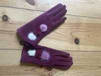 Luvas novas cor bordeaux