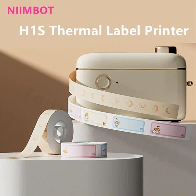 NIIMBOT H1S + 1 рулон. Термопринтер для печати наклеек