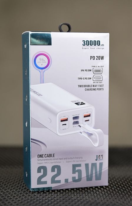 Powerbank Новый в НАЛИЧИИ ‼️ Павербанк 30000mah 22,5w на 10 зарядок