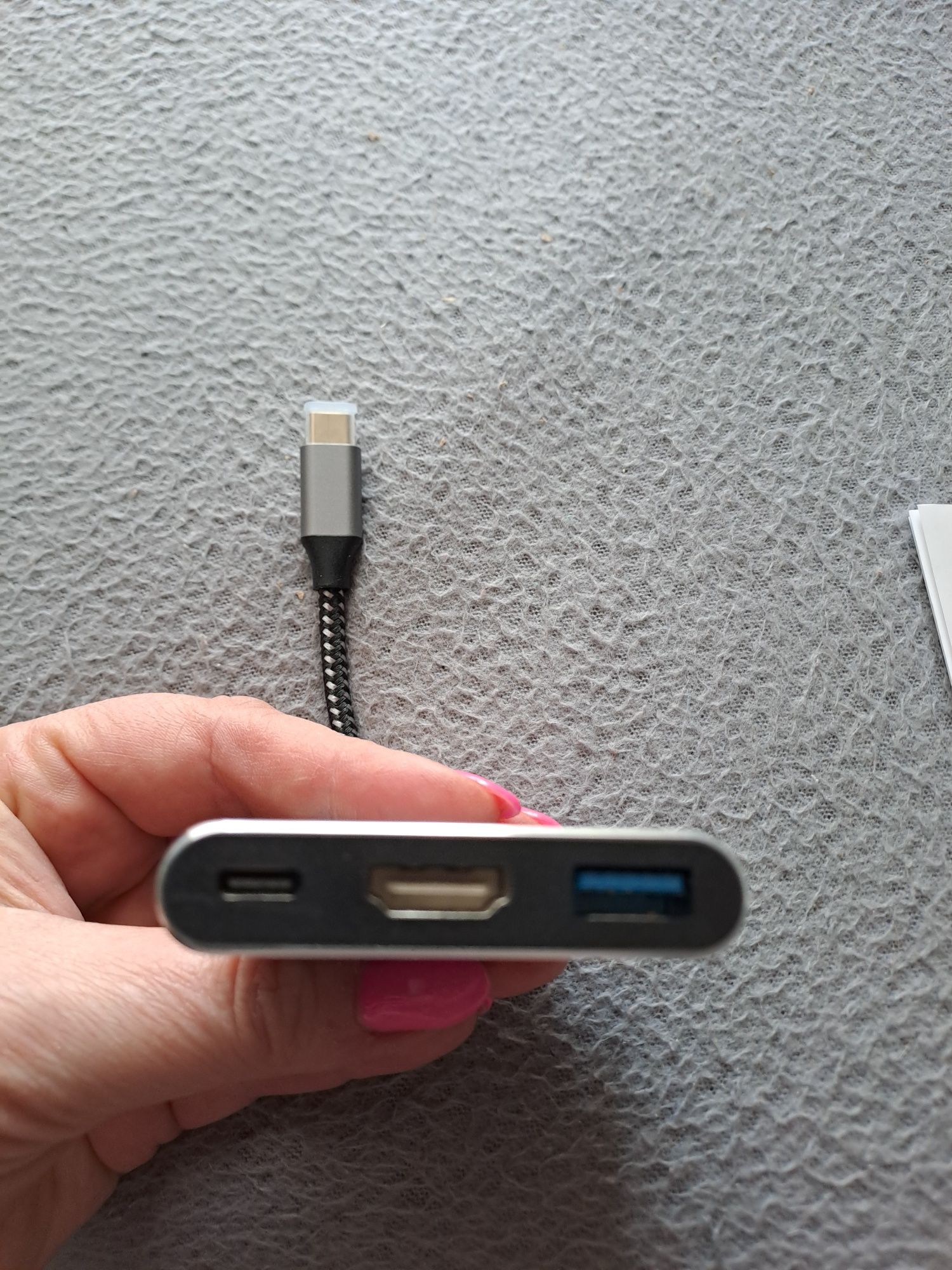 Przejściówka adapter USB C do HDMI + USB-C + USB 3
