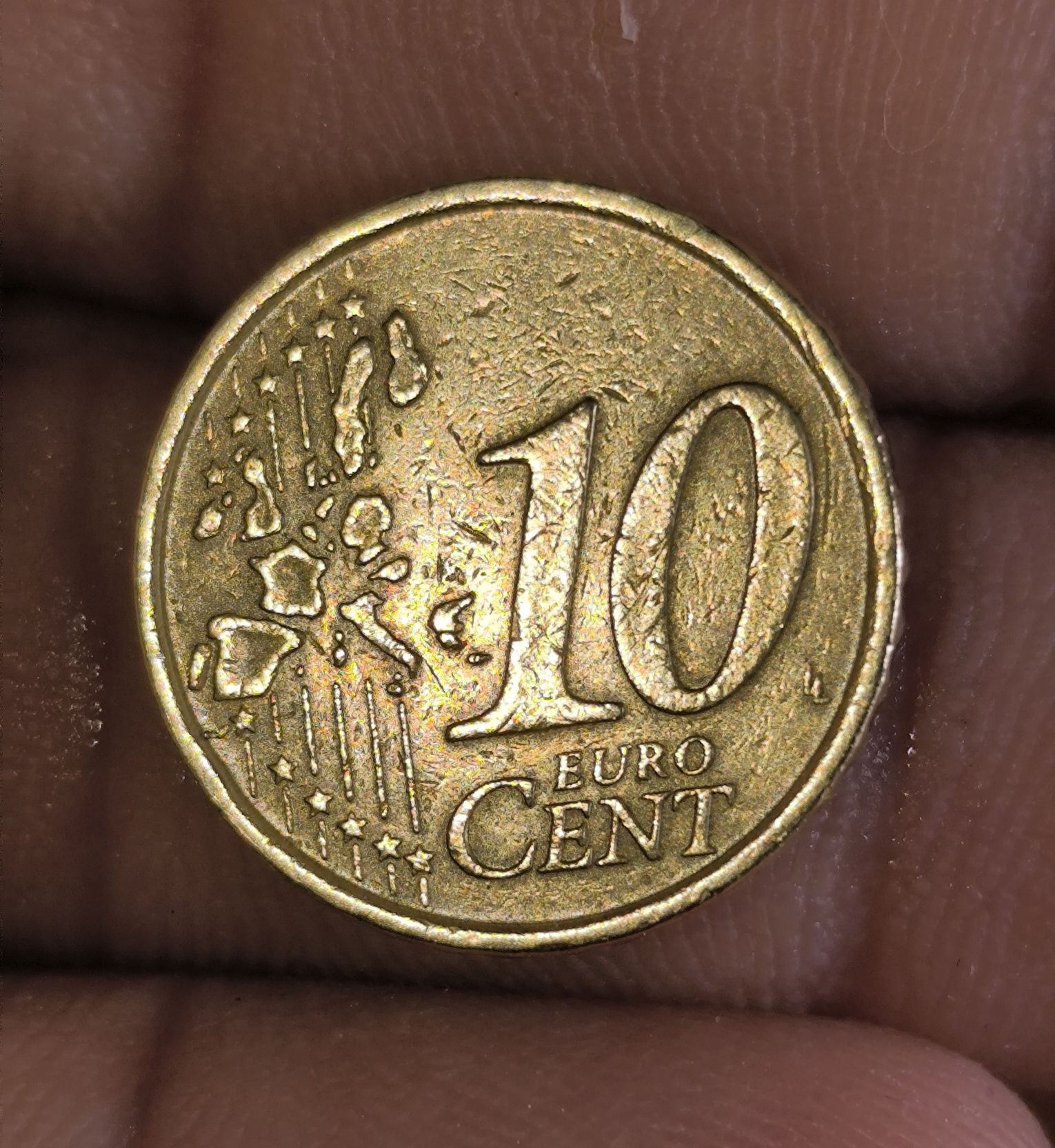 Moeda 10 cêntimos italiana 2002 Venus