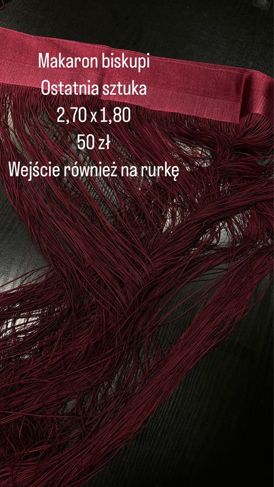 Firanki ,makaron’ WYPRZEDAŻ różne kolory