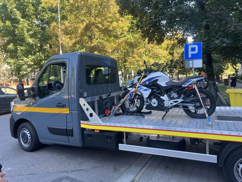 Autolaweta ładowność 1950 kg PPP  wynajem kat. B laweta wypożyczalnia