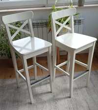 Krzesła Ikea Ingolf białe wysokie - 2 szt