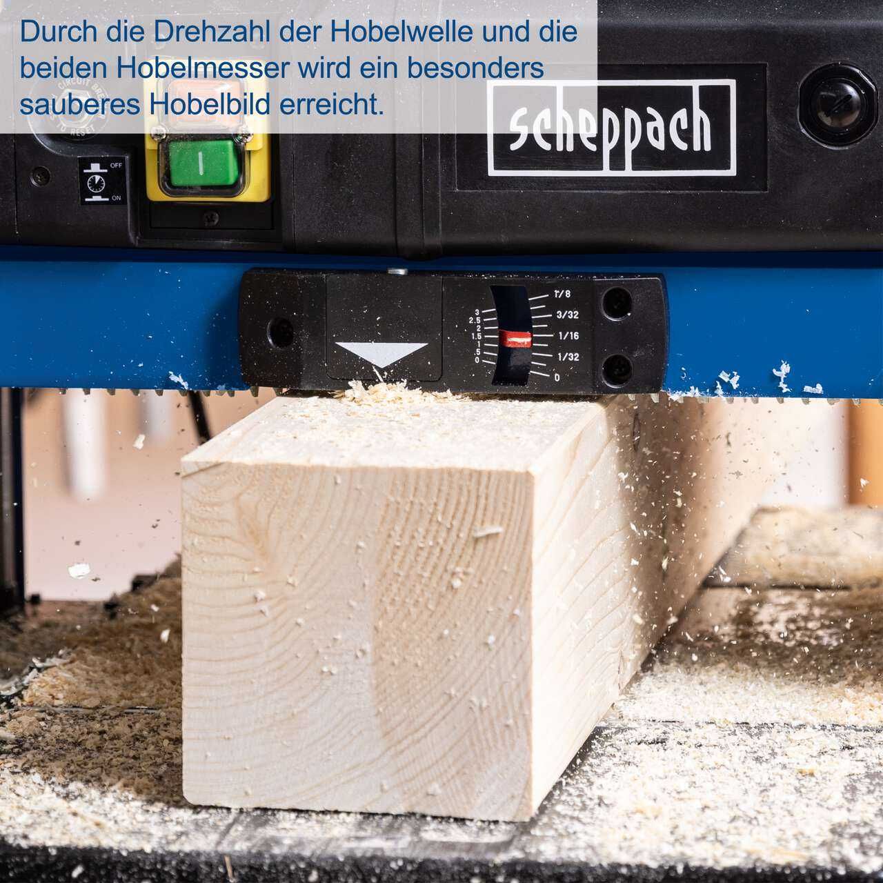 Рубанок PLM1800 scheppach - 230V 50Hz 1500W станок рейсмусовий