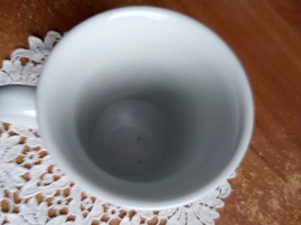 Kubek kolorowy w kratkę warzywa porcelana