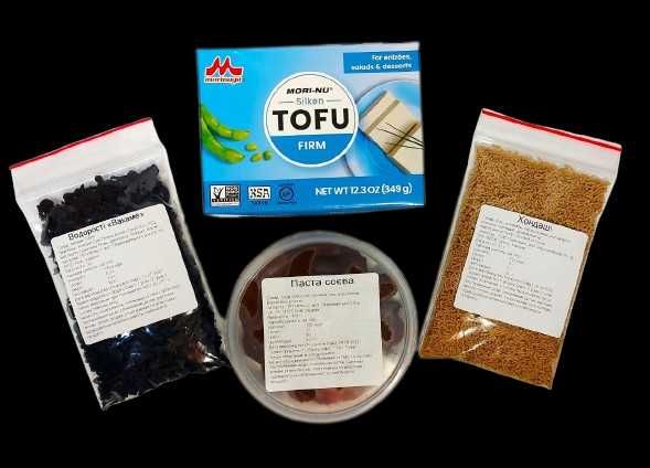 НОРІ імбир Чука васабі Панко Ікра ТОБІКО рис окунь краб кальмар тунець