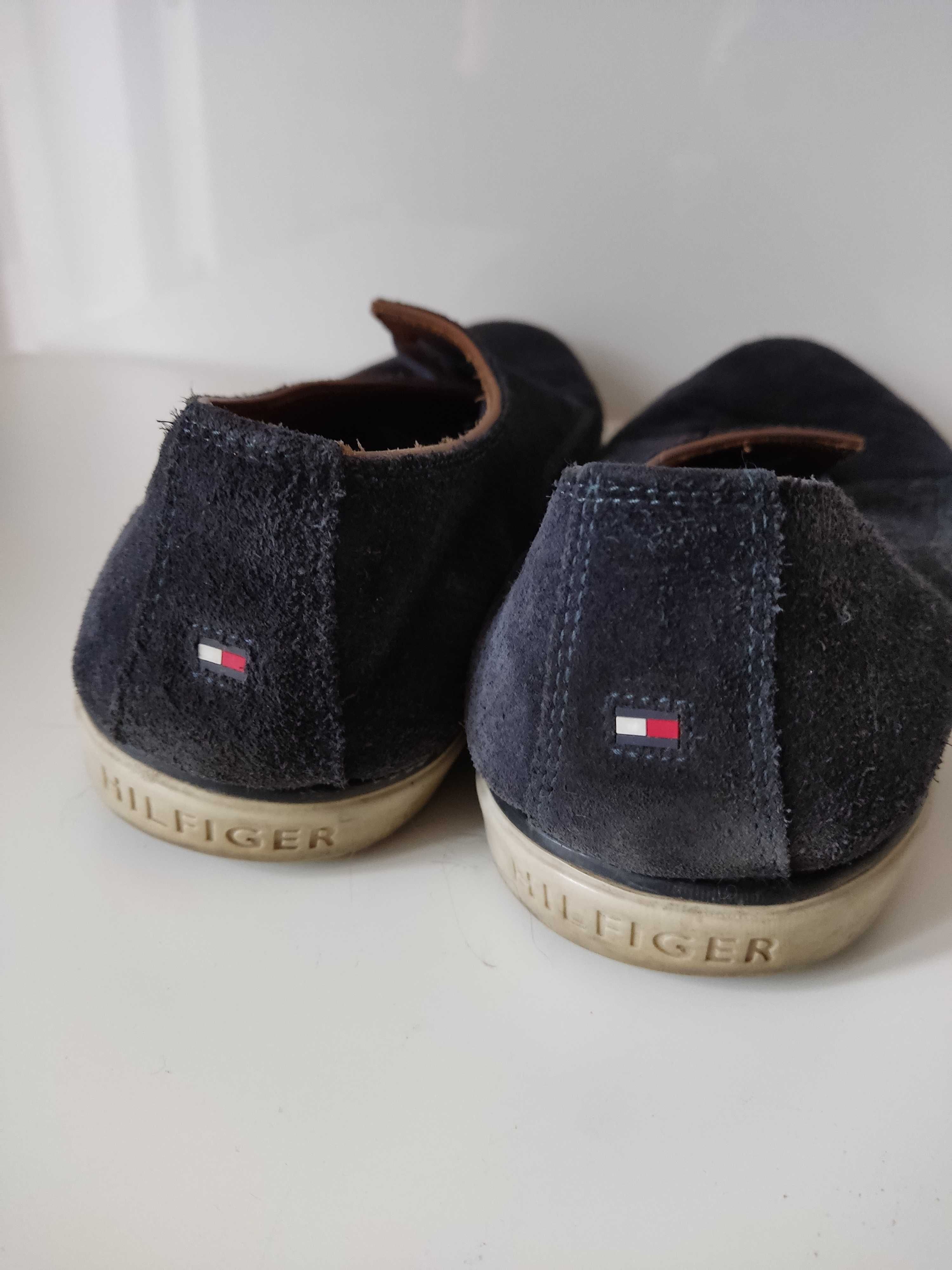 mokasyny Tommy Hilfiger zamsz 46